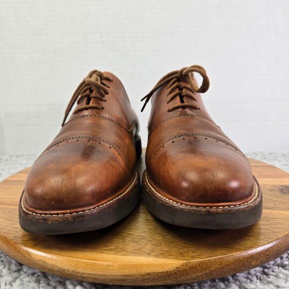Samuel Hubbard Market Cap Toe Whiskey Brown Lifestyle Daily Oxford Shoe Mens 9 - Picture 4 of 14